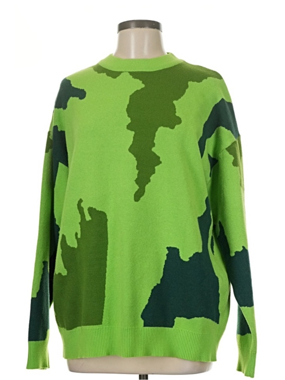Aelfric Eden Green Camouflage Crewneck Sweater